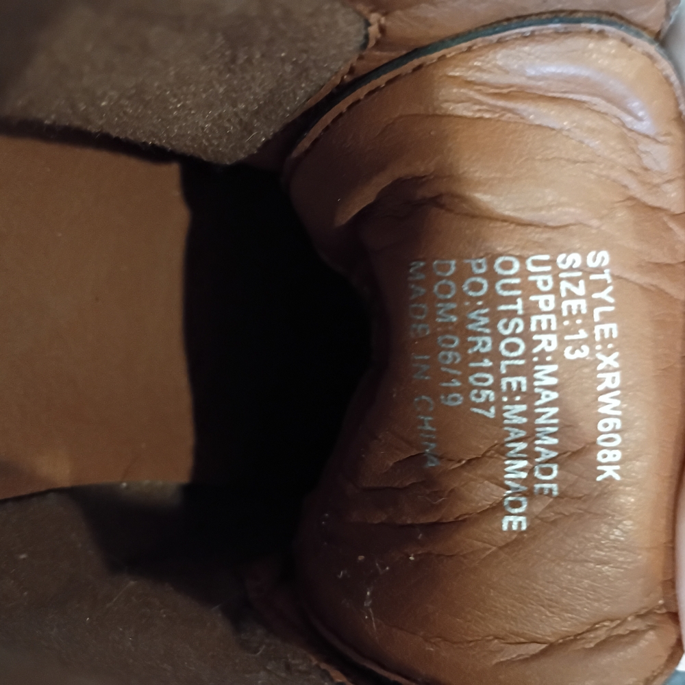 EUC Xray Chukka Faux Brown Ankle Boots Lace‎ Up Manmade Round Toe Boy's Size 13 - Picture 9 of 9